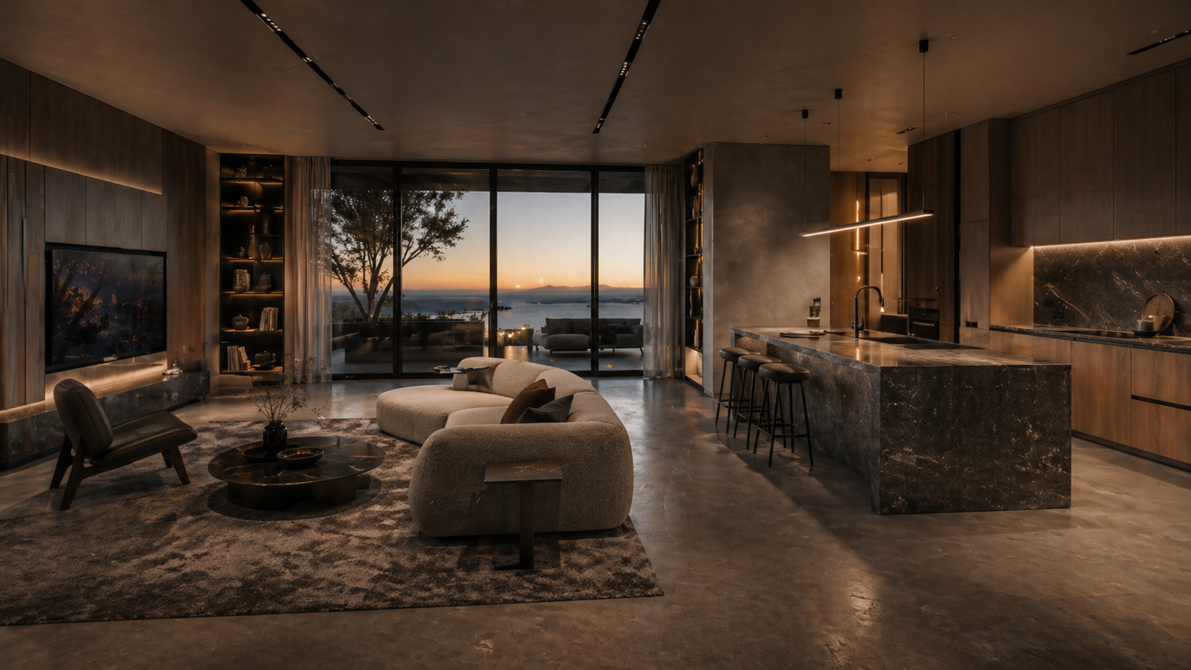 Second angle of modern interior visualization